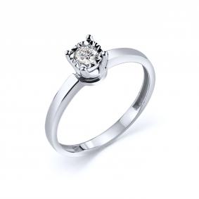 Кольцо из белого золота GRIGORIEV Г01-12-6785-11-00-25 с бриллиантом Г01-12-6785-11-00-25 фото