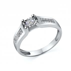 Кольцо из белого золота GRIGORIEV Г01-12-6829-11-00-25 с бриллиантом Г01-12-6829-11-00-25 фото