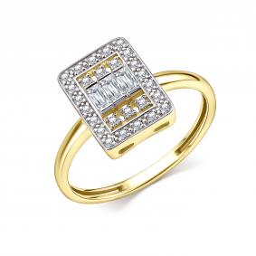 Кольцо из лимонного золота GRIGORIEV Г01-13-01048-11-00 с бриллиантом Г01-13-01048-11-00 фото