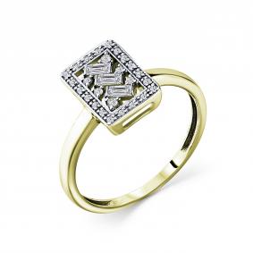 Кольцо из лимонного золота GRIGORIEV Г01-13-01055-11-00 с бриллиантом Г01-13-01055-11-00 фото