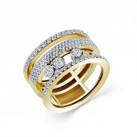 Кольцо из лимонного золота GRIGORIEV Г01-13-0826-31-00 с бриллиантом Г01-13-0826-31-00 фото