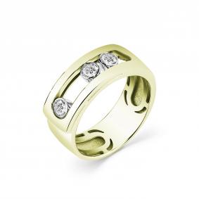 Кольцо из лимонного золота GRIGORIEV Г01-13-0827-11-00 с бриллиантом Г01-13-0827-11-00 фото