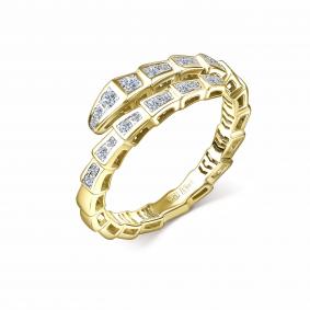 Кольцо из лимонного золота GRIGORIEV Г01-13-0974-11-00-2 с бриллиантом Г01-13-0974-11-00-2 фото