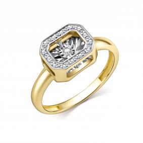 Кольцо из лимонного золота GRIGORIEV Г01-13-51025-31-00 с бриллиантом Г01-13-51025-31-00 фото