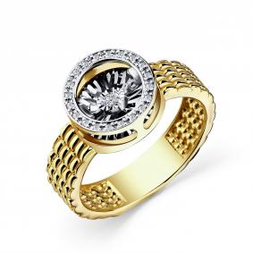 Кольцо из лимонного золота GRIGORIEV Г01-13-51043-31-00 с бриллиантом Г01-13-51043-31-00 фото