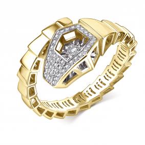 Кольцо из лимонного золота GRIGORIEV Г01-13-51058-31-00 с бриллиантом Г01-13-51058-31-00 фото