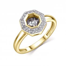 Кольцо из лимонного золота GRIGORIEV с танцующим бриллиантом Г01-13-51062-31-00 Г01-13-51062-31-00 фото