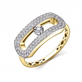 Кольцо из лимонного золота GRIGORIEV Г01-13-51090-31-00-1 с бриллиантом Г01-13-51090-31-00-1 фото