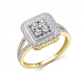 Кольцо из лимонного золота GRIGORIEV Г01-13-51109-31-00 с бриллиантом Г01-13-51109-31-00 фото