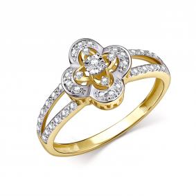 Кольцо из лимонного золота GRIGORIEV Г01-13-51113-31-00 с бриллиантом Г01-13-51113-31-00 фото