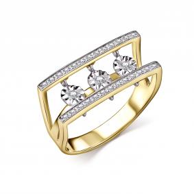 Кольцо из лимонного золота GRIGORIEV Г01-13-51114-31-00-1 с бриллиантом Г01-13-51114-31-00-1 фото