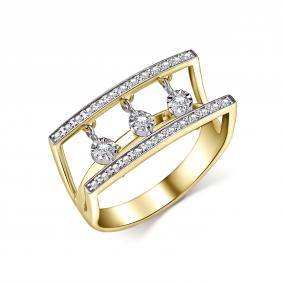 Кольцо из лимонного золота GRIGORIEV Г01-13-51114-31-00 с бриллиантом Г01-13-51114-31-00 фото