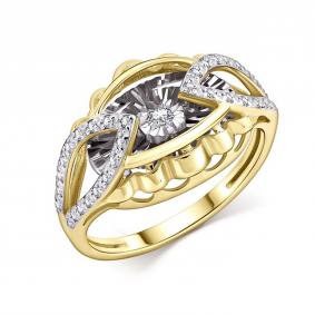 Кольцо из лимонного золота GRIGORIEV с танцующим бриллиантом Г01-13-51135-31-00-1 Г01-13-51135-31-00-1 фото