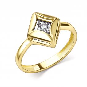 Кольцо из лимонного золота GRIGORIEV Г01-13-51187-11-00 с бриллиантом Г01-13-51187-11-00 фото