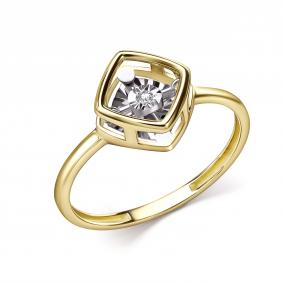 Кольцо из лимонного золота GRIGORIEV Г01-13-51200-11-00 с бриллиантом Г01-13-51200-11-00 фото