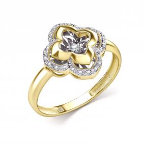 Кольцо из лимонного золота GRIGORIEV с танцующим бриллиантом Г01-13-51205-31-00 Г01-13-51205-31-00 фото
