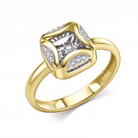 Кольцо из лимонного золота GRIGORIEV Г01-13-51206-31-00 с бриллиантом Г01-13-51206-31-00 фото