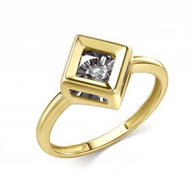 Кольцо из лимонного золота GRIGORIEV Г01-13-51207-11-00 с бриллиантом Г01-13-51207-11-00 фото