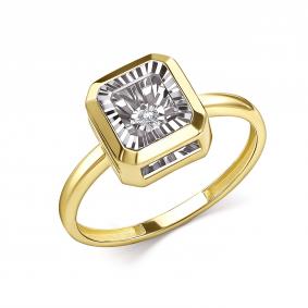 Кольцо из лимонного золота GRIGORIEV Г01-13-51224-11-00 с бриллиантом Г01-13-51224-11-00 фото