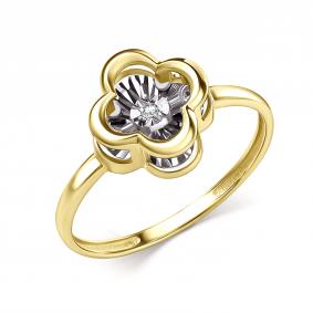 Кольцо из лимонного золота GRIGORIEV Г01-13-51229-11-00 с бриллиантом Г01-13-51229-11-00 фото