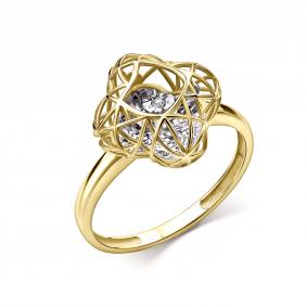 Кольцо из лимонного золота GRIGORIEV Г01-13-51250-11-00 с бриллиантом Г01-13-51250-11-00 фото