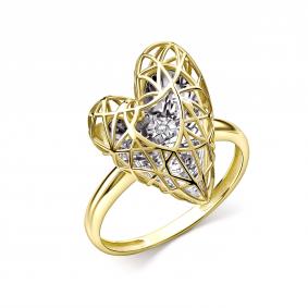 Кольцо из лимонного золота GRIGORIEV Г01-13-51251-11-00 с бриллиантом Г01-13-51251-11-00 фото