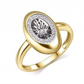 Кольцо из лимонного золота GRIGORIEV Г01-13-51402-31-00 с бриллиантом Г01-13-51402-31-00 фото