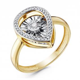 Кольцо из лимонного золота GRIGORIEV Г01-13-5497-31-00 с бриллиантом Г01-13-5497-31-00 фото