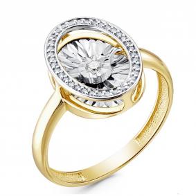 Кольцо из лимонного золота GRIGORIEV Г01-13-5498-31-00 с бриллиантом Г01-13-5498-31-00 фото