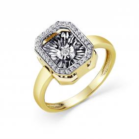 Кольцо из лимонного золота GRIGORIEV Г01-13-5629-31-00 с бриллиантом Г01-13-5629-31-00 фото