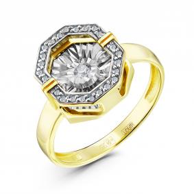 Кольцо из лимонного золота GRIGORIEV Г01-13-5630-31-00 с бриллиантом Г01-13-5630-31-00 фото