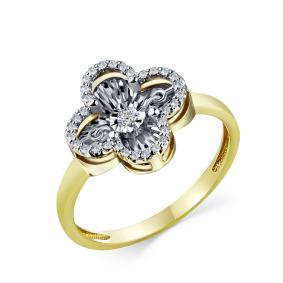 Кольцо из лимонного золота GRIGORIEV Г01-13-5675-31-00 с бриллиантом Г01-13-5675-31-00 фото