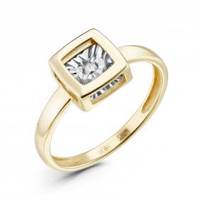 Кольцо из лимонного золота GRIGORIEV Г01-13-5704-11-00 с бриллиантом Г01-13-5704-11-00 фото