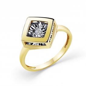 Кольцо из лимонного золота GRIGORIEV Г01-13-5737-11-00 с бриллиантом Г01-13-5737-11-00 фото