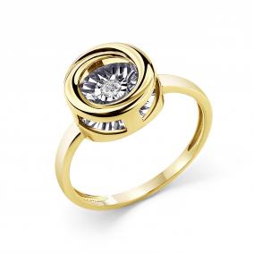 Кольцо из лимонного золота GRIGORIEV Г01-13-5743-11-00 с бриллиантом Г01-13-5743-11-00 фото