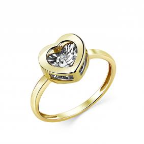 Кольцо из лимонного золота GRIGORIEV Г01-13-5748-11-00 с бриллиантом Г01-13-5748-11-00 фото