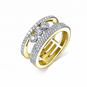 Кольцо из лимонного золота GRIGORIEV Г01-13-5843-31-00-1 с бриллиантом Г01-13-5843-31-00-1 фото