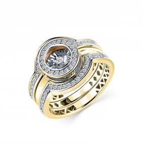 Кольцо из лимонного золота GRIGORIEV Г01-13-5846-11-00-1 с бриллиантом Г01-13-5846-11-00-1 фото