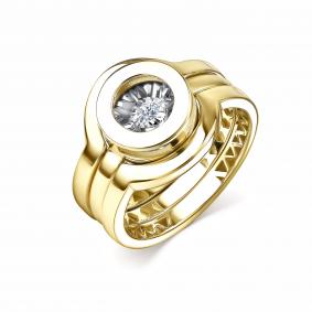 Кольцо из лимонного золота GRIGORIEV Г01-13-5846-31-00-2 с бриллиантом Г01-13-5846-31-00-2 фото