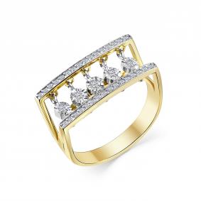 Кольцо из лимонного золота GRIGORIEV Г01-13-5872-31-00 с бриллиантом Г01-13-5872-31-00 фото