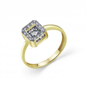 Кольцо из лимонного золота GRIGORIEV Г01-13-5903-31-00 с бриллиантом Г01-13-5903-31-00 фото