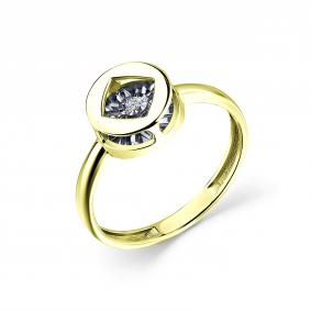 Кольцо из лимонного золота GRIGORIEV Г01-13-5987-11-00 с бриллиантом Г01-13-5987-11-00 фото