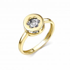 Кольцо из лимонного золота GRIGORIEV Г01-13-5988-11-00 с бриллиантом Г01-13-5988-11-00 фото