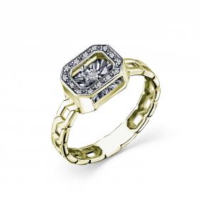 Кольцо из лимонного золота GRIGORIEV Г01-13-5995-31-00 с бриллиантом Г01-13-5995-31-00 фото