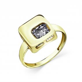 Кольцо из лимонного золота GRIGORIEV Г01-13-5997-11-00 с бриллиантом Г01-13-5997-11-00 фото