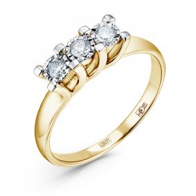 Кольцо из лимонного золота GRIGORIEV Г01-13-6397-11-00-22 с бриллиантом Г01-13-6397-11-00-22 фото