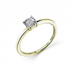 Кольцо из лимонного золота GRIGORIEV Г01-13-6781-11-00-25 с бриллиантом Г01-13-6781-11-00-25 фото