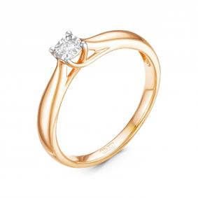 Золотое кольцо GRIGORIEV Г01-14-5384 с бриллиантом Г01-14-5384 фото