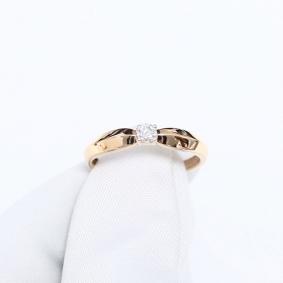 Золотое кольцо GRIGORIEV Г01-17-0006-51-00 с бриллиантом выращенным Г01-17-0006-51-00 фото