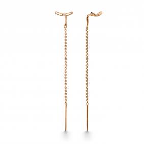 Золотые серьги GRIGORIEV Г02-01-01325-21-00-1 с бриллиантом Г02-01-01325-21-00-1 фото